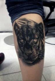 Mhuru yakagadziriswa maitiro e panther musoro we tattoo maitiro