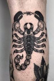 Divertente tatuaggio a trecce con gamba nera