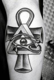 Patrún dubh tattoo siombailí Éigipteach éagsúla
