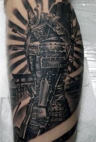 Азіатський стиль теля воїн з малюнком татуювання стрілки