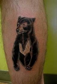 Ndama nyeusi mfano wa kuzaa tattoo