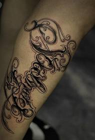Bag calf fashion body English tattoo tattoo