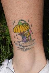 Шӯхии зард зери борон, намунаҳои tattoo elf