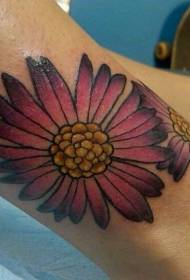 Lijepi ružičasti cvjetni uzorak tetovaža