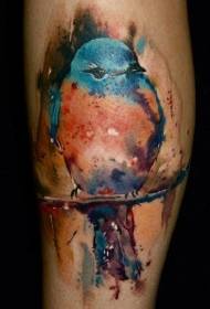 Узорак тетоваже телеће плаве птице