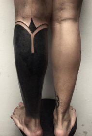Μικρό μελάνι μεγάλη περιοχή μαύρο μοτίβο τατουάζ προσωπικότητας