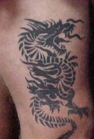 Thigh tribe dragon totem tattoo pattern