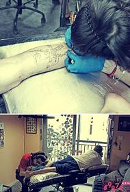 Shank Magpie slyvų tatuiruotės scena