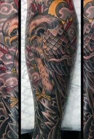 Нов училищен цветен орел с модел на татуировка със стрелка