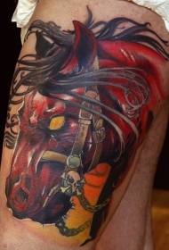 Колір татуювання зомбі коня страшно візерунок