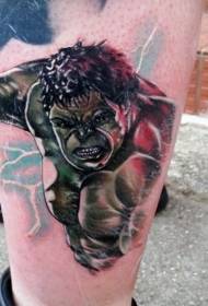 Modello tatuaggio hulk malvagio colorato di vitello