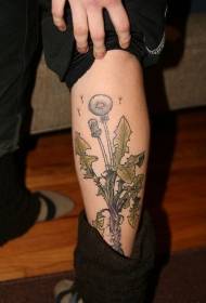 Shank schéine Planzen Löwenzäit Tattoo Muster
