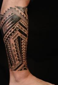 Melnā Polinēzijas totēma kāta tetovējuma modelis