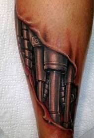 Kallef realistesch Faarf mechanesch Tattoo Muster