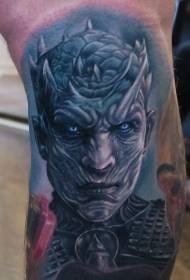 Modello di tatuaggio guerriero demone realistico con le gambe