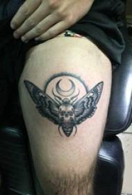 Tattoos, males, insects and tattoos on the thighs