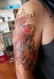 Grande foto di tatuaggi di calamar rossi