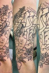 Tatuaggio immagine sirena ragazzo coscia sirena tatuaggio immagine