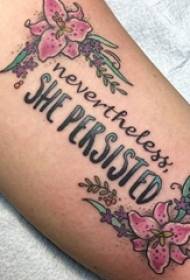 Corpo di fiore tatuaggio inglese ragazza grande braccio tatuaggio corpo tatuaggio inglese foto