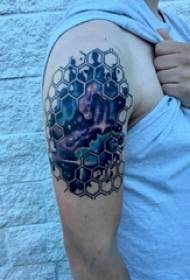 Fantje velika roka na poslikani sliki zvezdniškega neba element geometrijski element tattoo slike