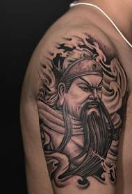 Beau et beau tatouage Guan Gong