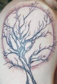 Tatuaje árbol y luna tatuaje patrón niño brazo grande en tatuaje árbol y luna tatuaje foto