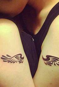 Immagini di tatuaggi di piume di coppia di grandi braccia felici per sempre