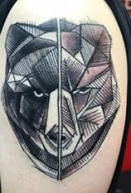 Nagy kar tetoválás illusztráció férfi nagy kar a fekete medve tetoválás kép