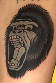 Малечка ортопекс на тетоважа на животно баиле на црна орангутанска слика за тетоважи