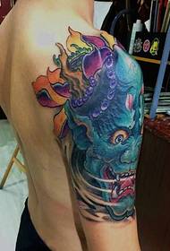 Old traditional color like tattoo pattern is clear and generous
