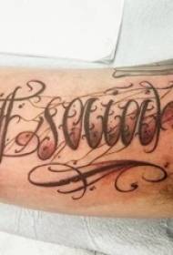 Tatuaggio inglese corpo fiore Braccio corpo maschio su corpo fiore nero grigio Immagine tatuaggio inglese