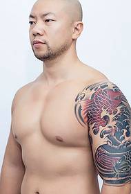 Tuff killearm Taiji lyckosam tioarmad bläckfisk tatuering