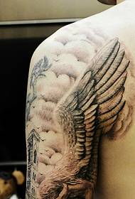 Bracciu grossu biancu è totem tatuaggi di stampa tatuali