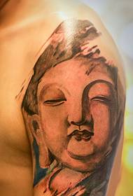 Big arm Buddha larawan ng tattoo na puno ng pagkatao