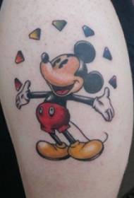 Ko nga tama ko nga taangata nui i peitehia ki nga raina maamaa ngawari nga taimana me nga whakaahua tattoo Mickey Mouse