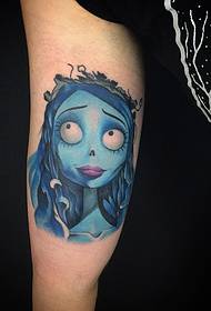 Modèle de tatouage de dessin animé de mariée gros bras Europe et Amérique zombie