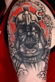 Samurai tattoo boy braccia colorate sull'immagine del tatuaggio samurai