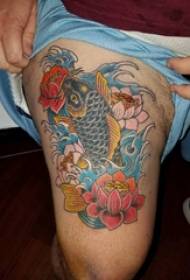 Tetovanie chobotnice lotosový kvet mužské chobotnice chobotnice a tetovanie lotosový obrázok