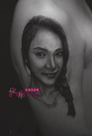 แขนสักลายดำขาว