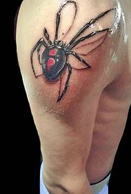Spider 3d tattoo lengan besar yang cukup realistis