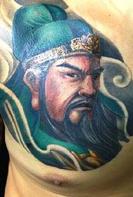 Braço grande padrão de tatuagem Guan Gong charme mais pontos