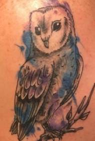 Double big arm tattoos male big arm on colored owl tattoo pictures