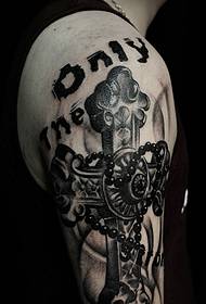 Nnukwu ogwe aka nwa na ocha cross totem tattoo picture