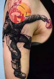 Cool men's big arm tattoo
