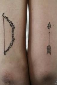 Amo il grande tatuaggio del braccio arco e freccia tatuaggio