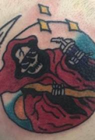 Vzor tetování Grim Reaper Vzor tetování Grim Reaper na mužském stehně