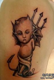 Tattoo show, recommend a big arm angel demon tattoo pattern