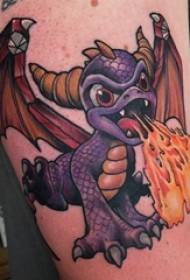 Pè gwo bra gwo tatoo ti gason an gwo bra sou koulè tatwale foto tatou dragon