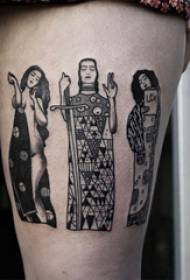 Европски и американски апстрактни тетоважи Femaleенски бедра на Европа и Америка апстрактни слики за тетоважи
