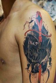 Suitable for 80 men's big arm totem tattoo pictures